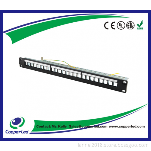FTP Blank Patch Panel 24Port with back bar